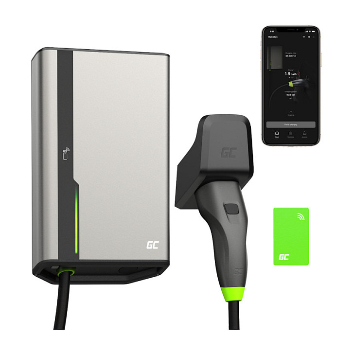 Green Cell Wallbox, 3,6-22 kW, 5 m, NFC