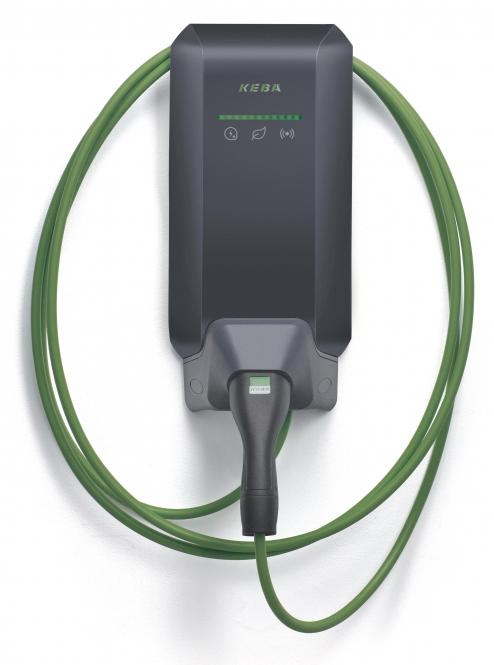 KEBA P40 Wallbox 11 kW, 3-phasig, 6 m Kabel, Schwarz, BLE-Wifi, RFID