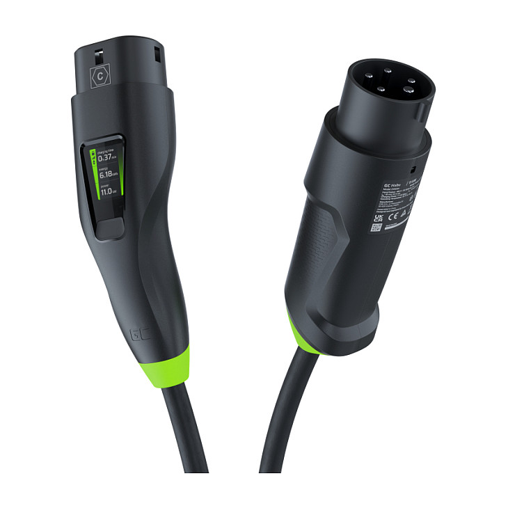 Green Cell Habu EV-Ladestation 2-in-1, 11 kW, 7 m, Black