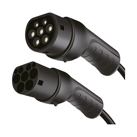 LogiLink Ladekabel Spiralkabel, 5 m, mit Schutzkappe (EVC0127)