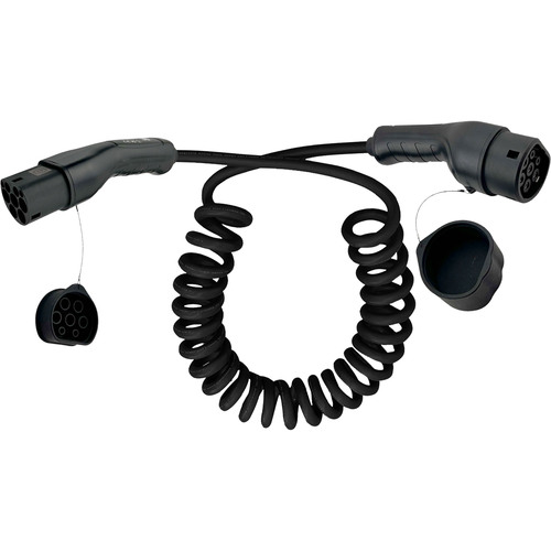 InLine EV Spiral-Autoladekabel Typ 2, 11 kW, 3-phasig, 3 m