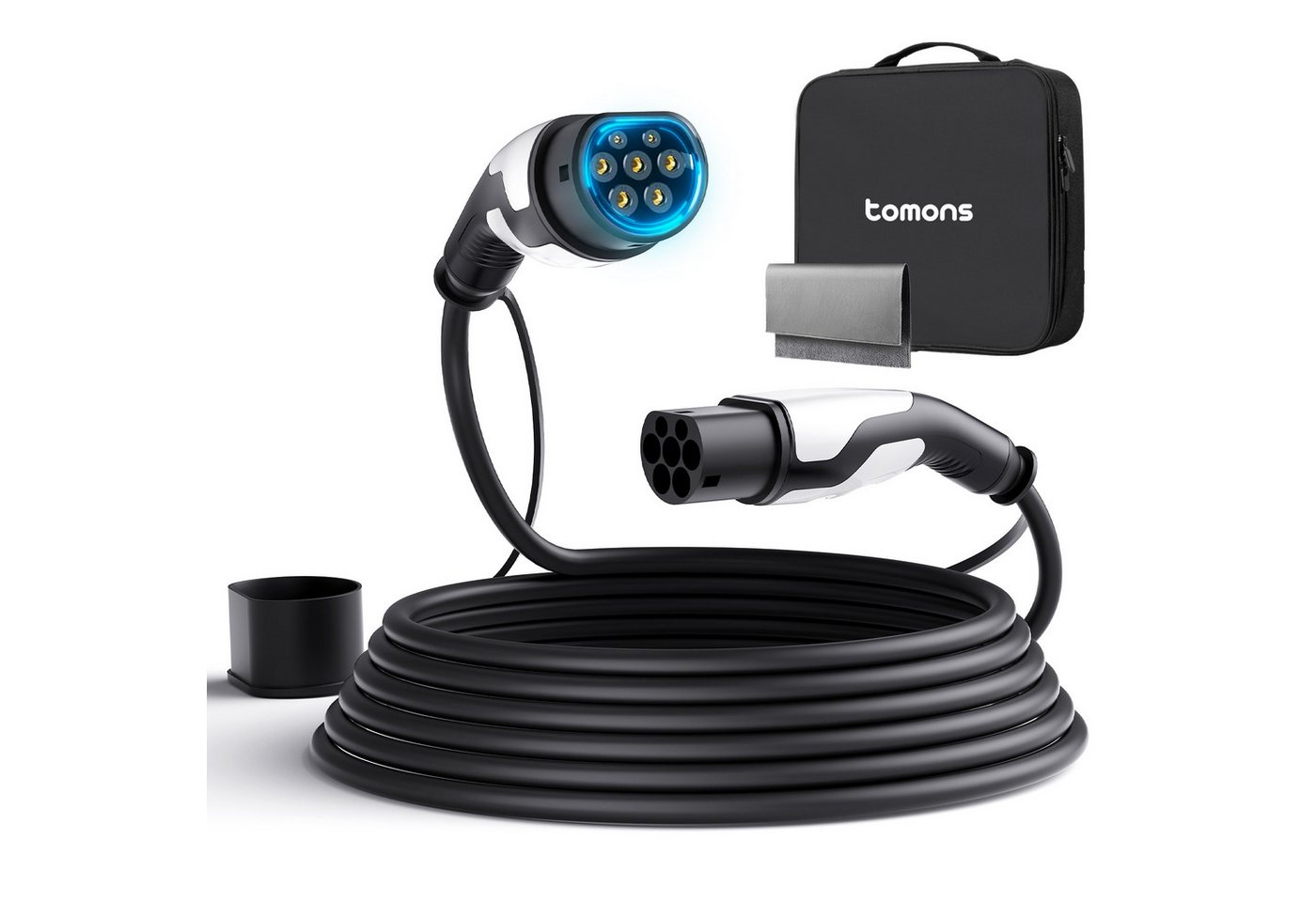 Tomons Ladekabel Typ 2, 11 kW 16 A, 22 kW 32 A, 1000 cm