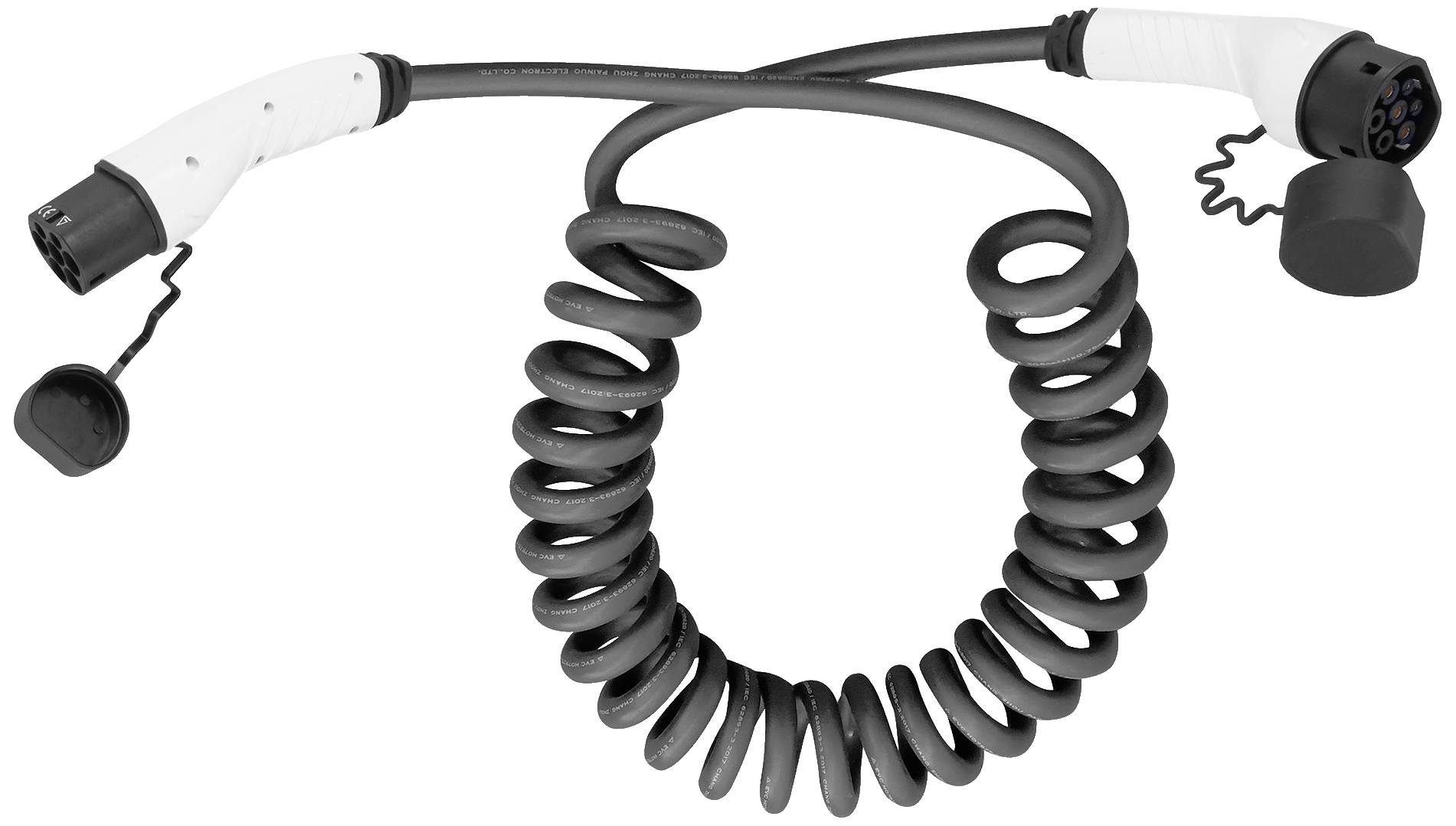 Digitus Ladekabel Spiral, Typ 2 auf Typ 2, 10 m