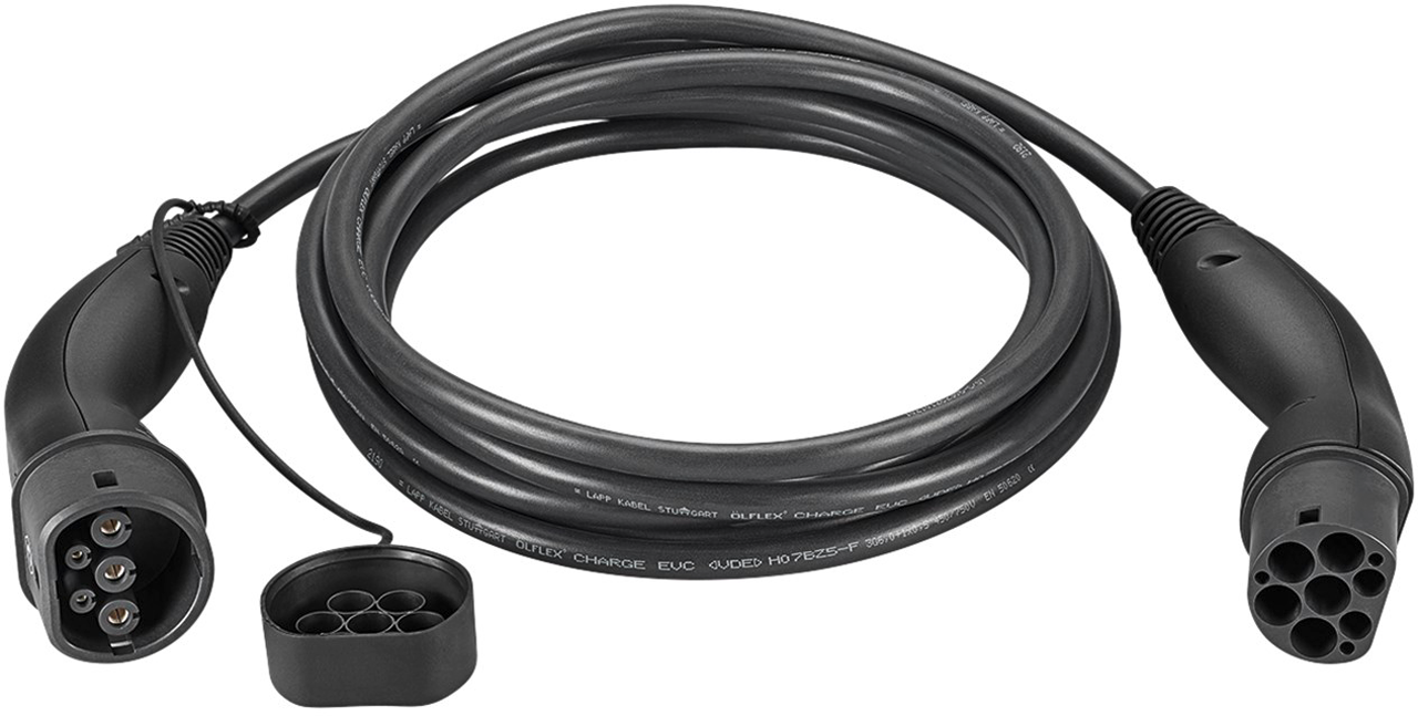 LAPP Ladekabel Typ 2, Mode 3, 11 kW, 20 A, 3-phasig, 3 m, schwarz